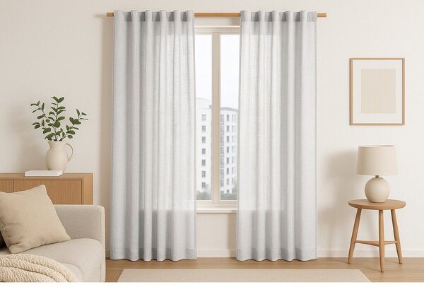 Biely záves 140x270 cm Valeta – Restilo