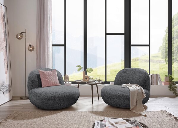 KRESLO, textil, antracitová MID.YOU - Online Only obývacie izby, Online Only
