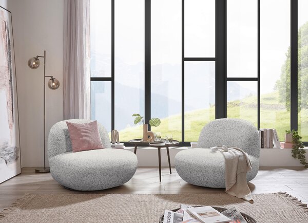KRESLO, textil, svetlosivá MID.YOU - Online Only obývacie izby, Online Only