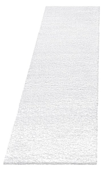 Biely behúň 80x250 cm Fluffy – Ayyildiz Carpets