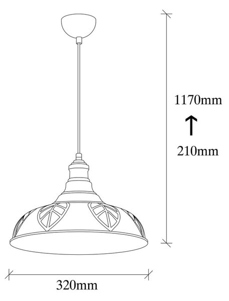 Závesné svietidlo v bronzovej farbe s kovovým tienidlom ø 31 cm Chandelier – Opviq lights