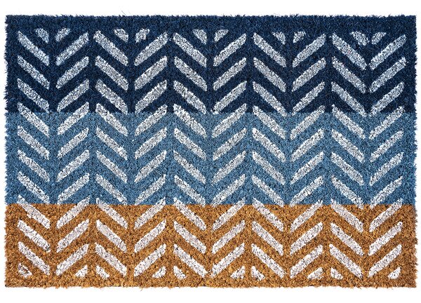 Trade Concept Kokosová rohožka béžovo-modrá, 40 x 60 cm