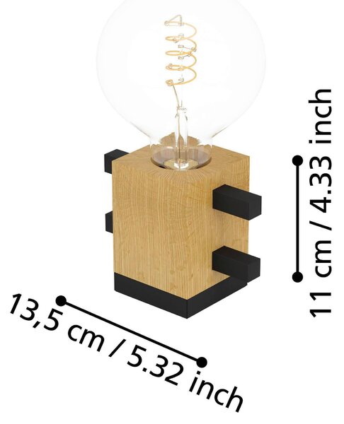 STOLNÁ LAMPA, E27, 13,5/7,5/11 cm Eglo - Online Only bytové doplnky, Online Only