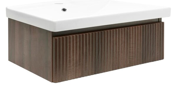 Kúpeľňová skrinka s umývadlom SAT Evolution 98x30x44,8 cm matný orech SATEVO100NAU1