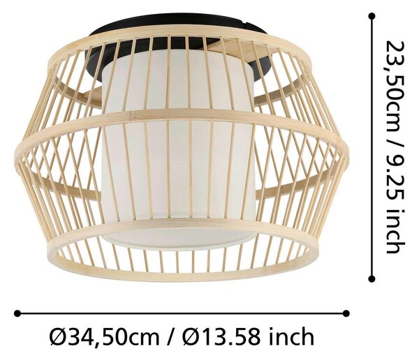 STROPNÉ SVIETIDLO, 34,5/23,5 cm Eglo - Online Only bytové doplnky, Online Only