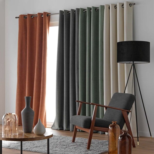 Hnedý zamatový záves 140x260 cm Olympe – douceur d'intérieur