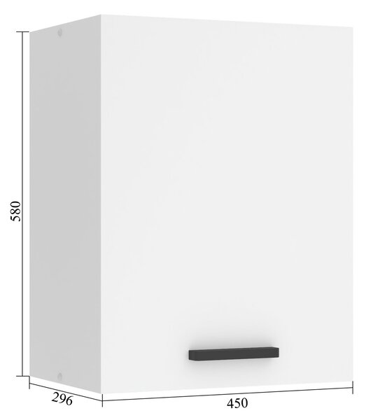 Kuchynská skrinka Belini Premium Full Version horná 45 cm červený lesk