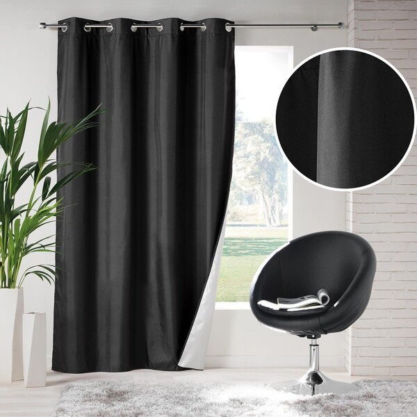 Čierny termo záves 140x260 cm Icemount – douceur d'intérieur