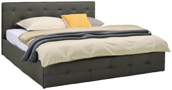 ČALÚNENÁ POSTEĽ, 180/200 cm, tmavosivá Carryhome - Online Only spálne, Online Only
