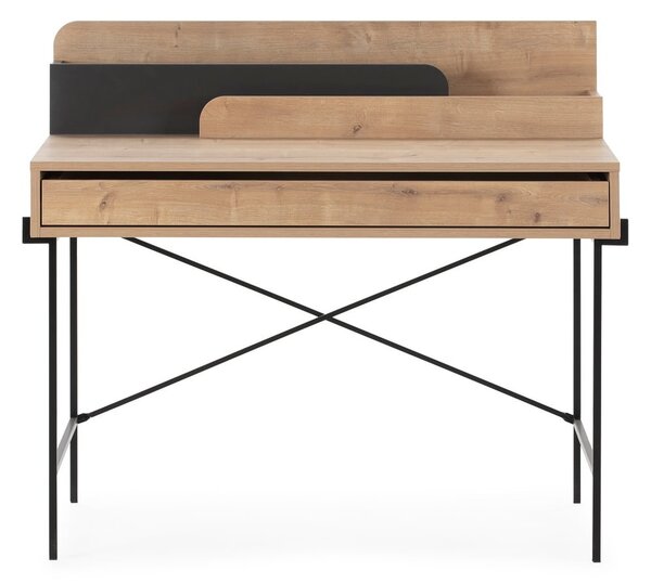 Pracovný stôl z dubového dreva so sekretárom 60x113 cm Lila – Marckeric