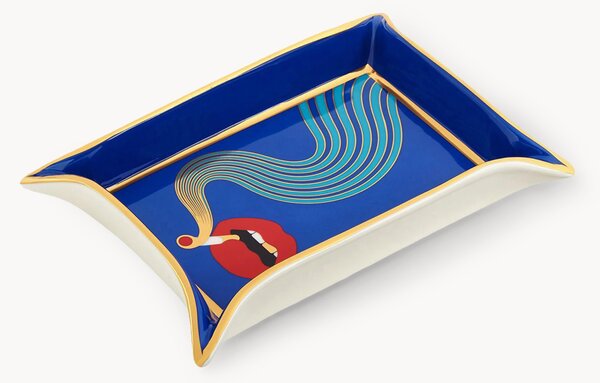 Dekoračný porcelánový podnos so zlatými akcentmi Full Dose