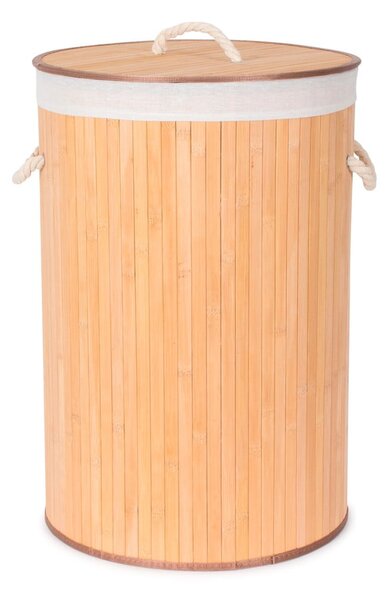 Okrúhly bambusový kôš na bielizeň Compactor Round