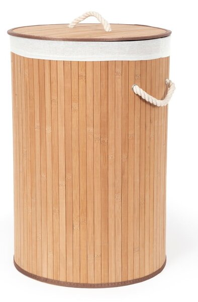 Okrúhly bambusový kôš na bielizeň Compactor Round