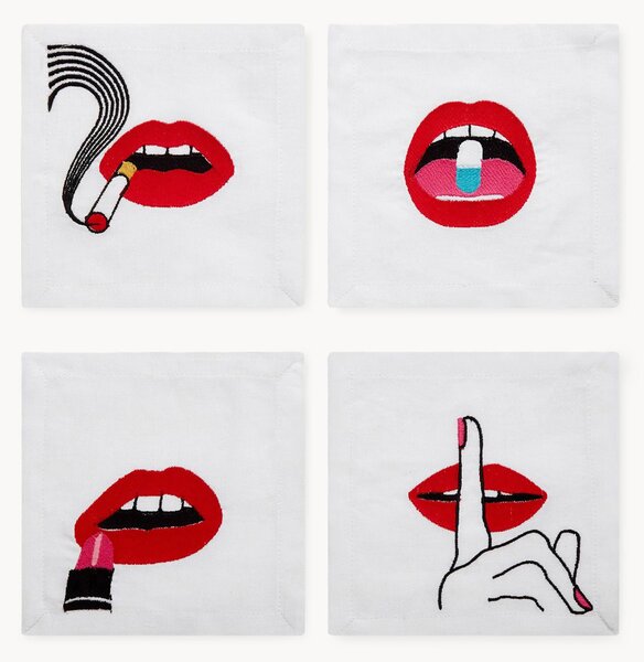 Ľanové obrúsky Lips, 4 ks