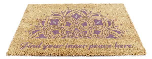 Rohožka z kokosového vlákna 40x60 cm Find Your Inner Peace – Artsy Doormats