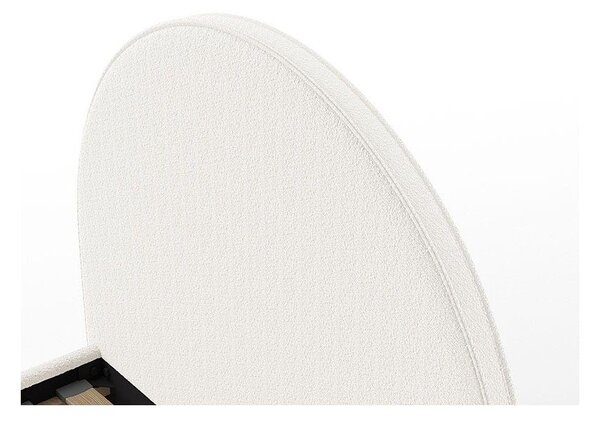 Biela čalúnená jednolôžková posteľ s úložným priestorom s roštom 90x200 cm Moon – Vipack