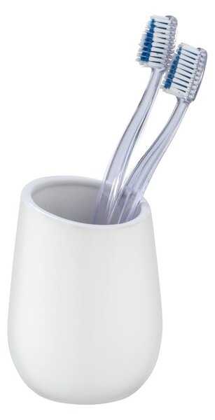 Biely keramický téglik na kefky Wenko Badi