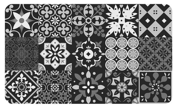 Čierny koberec z PVC 45x75 cm Salou – douceur d'intérieur