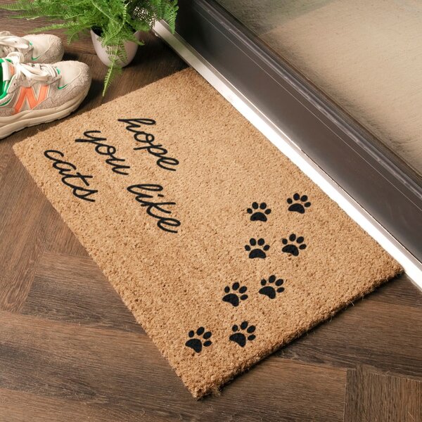 Rohožka z kokosového vlákna 40x60 cm Hope You Like Cats – Artsy Doormats