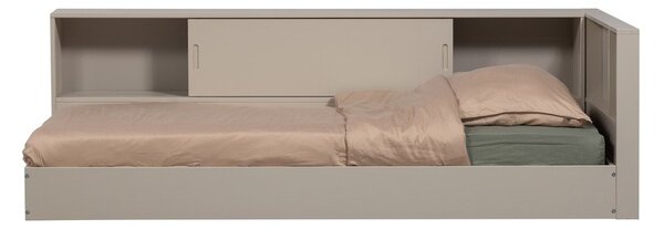 Sivá/béžová jednolôžková posteľ z borovicového dreva bez roštu 90x200 cm Carter – WOOOD