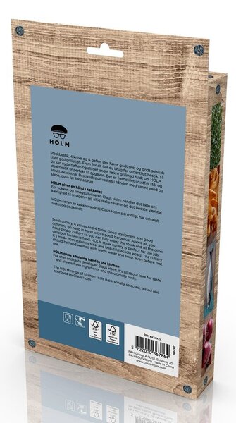 Antikoro steakové príbory v súprave 8 ks v striebornej farbe/v prírodnej farbe – Holm