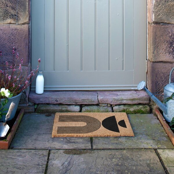 Rohožka z kokosového vlákna 40x60 cm Half Moon – Artsy Doormats