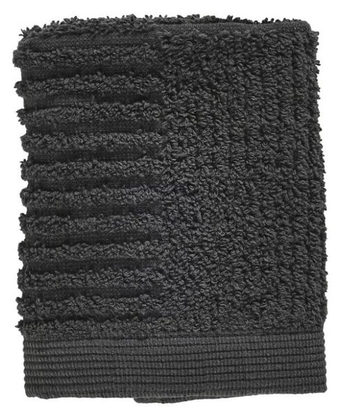 Antracitovosivý uterák zo 100% bavlny na tvár Zone Classic, 30 × 30 cm