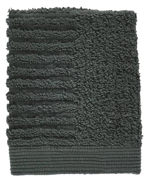 Tmavozelený uterák zo 100% bavlny na tvár Zone Classic Pine Green, 30 × 30 cm