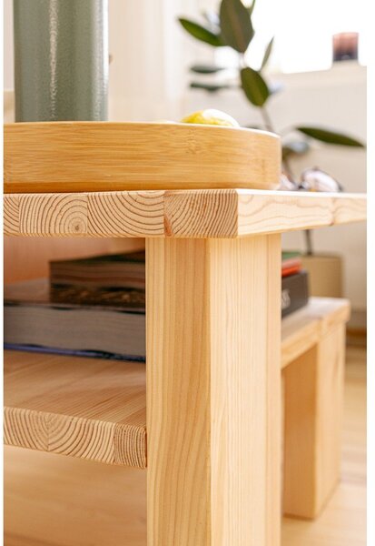 Konferenčný stolík z borovicového dreva v prírodnej farbe 45x68 cm Japan – Karup Design