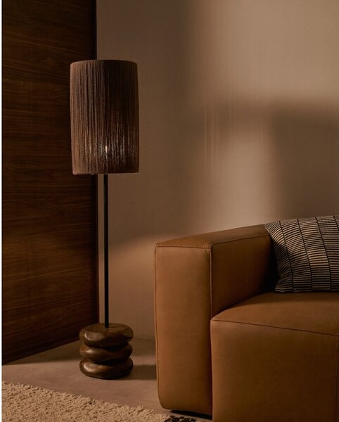 Stolová lampa v tmavoprírodnej farbe z masívu akácie (výška 147 cm) Kor – Kave Home
