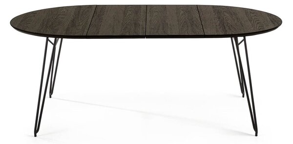 Okrúhly rozkladací jedálenský stôl s doskou v dekore jaseňového dreva ø 120 cm Norfort – Kave Home