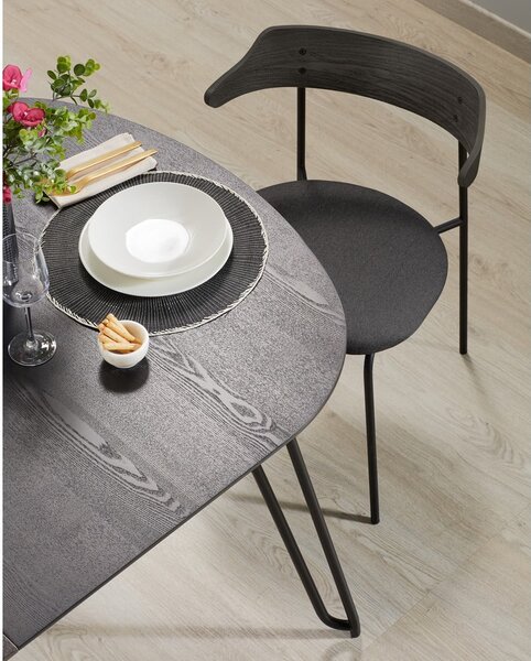 Rozkladací jedálenský stôl s doskou v dekore jaseňového dreva 90x140 cm Norfort – Kave Home