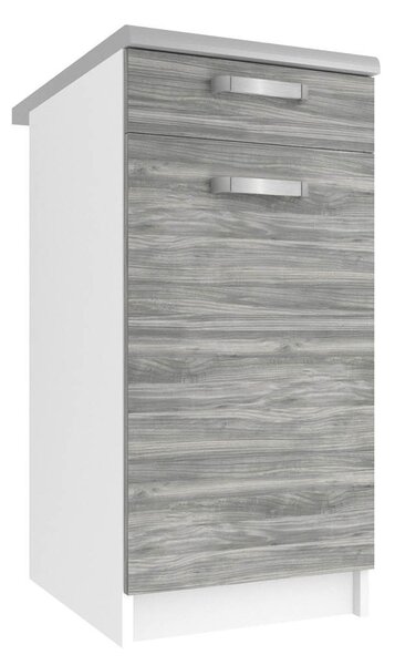 Kuchynská skrinka Belini spodná so zásuvkami 40 cm šedý antracit Glamour Wood s pracovnou doskou TOR SDSZ1-40/1/WT/GW/0/U