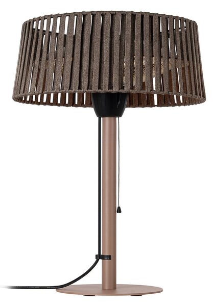 Stolný ohrievač Pyravo, hnedý, hliník, výška 70 cm, IP44 – Lucande Lucande, Pyravo, Hnedá / Hrdzavá, Kov, Moderný