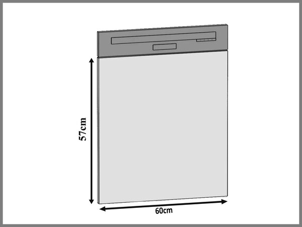 Panel na umývačku Belini odkrytý 60 cm biely mat