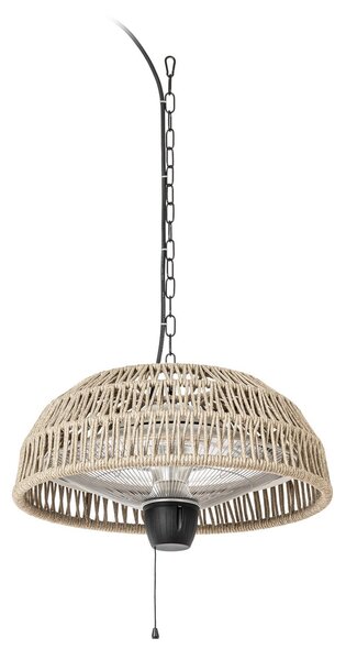 Závesný ohrievač Calenza, béžový, Ø 50 cm, 1 500 W, hliník – Lucande Lucande, Calenza, Béžová, Kov, Moderný