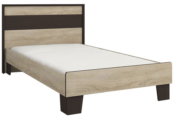 Jednolôžková posteľ s roštom Seina 900 - dub sonoma / wenge magic