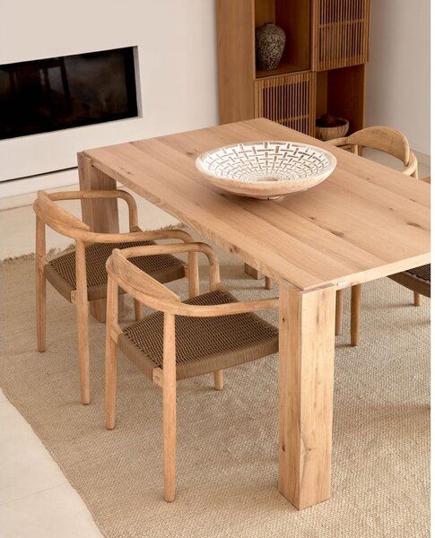 Jedálenský stôl v dekore duba 100x200 cm Deyanira – Kave Home