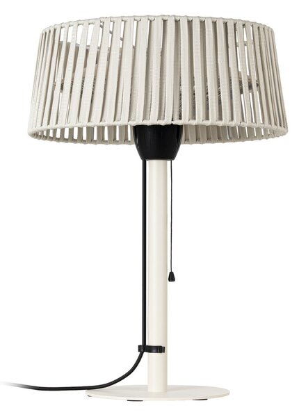 Stolný ohrievač Pyravo, béžový, hliník, výška 70 cm, IP44 – Lucande Lucande, Pyravo, Béžová, Kov, Moderný