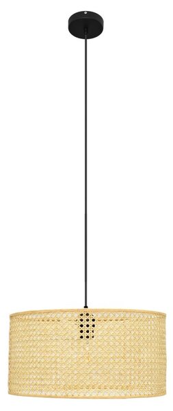 Helam Luster na lanku ALBA 1xE27/60W/230V pr. 40 cm ratan/čierna HE1419 + záruka 3 roky zadarmo