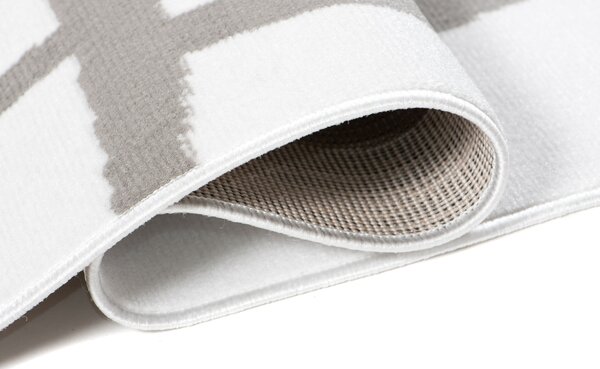TA Koberec T967A WHITE CHEAP PP CRM Biely Obdĺžnikový Rozmer: 120x170 cm