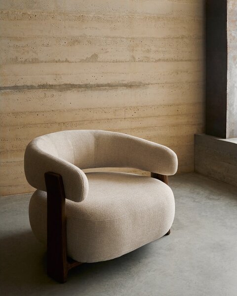 Béžové ženilkové kreslo Granite – Kave Home