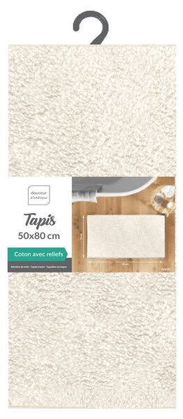 Krémová kúpeľňová predložka 50x80 cm Mael – douceur d'intérieur