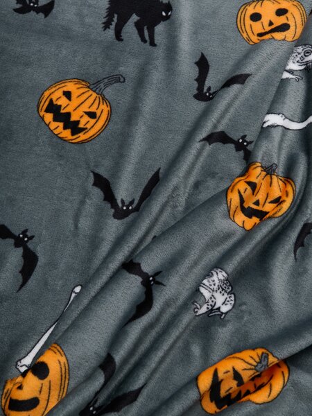 Sinsay - Deka s halloweenskym motívom - tmavosivá