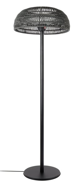 Stojanový ohrievač Calenza, čierny, 200 cm, 3 stupne, IP44 – Lucande Lucande, Calenza, Čierna, Kov, Moderný