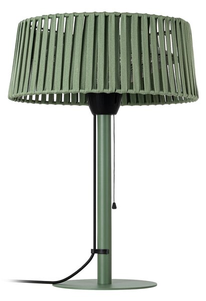 Stolný ohrievač Pyravo, zelený, hliník, výška 70 cm, IP44 – Lucande Lucande, Pyravo, Zelená, Kov, Moderný