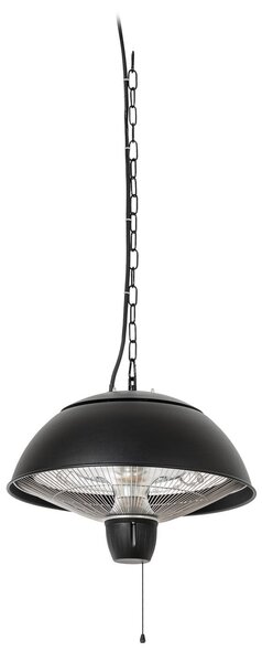 Závesný ohrievač Theriona, čierny, Ø 42 cm, IP24 – Lucande Lucande, Theriona, Čierna, Hliník, Moderný