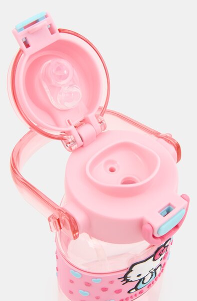 Sinsay - Fľaša na vodu s rúčkou a slamkou Hello Kitty - viacfarebná