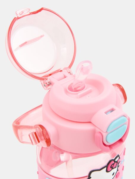 Sinsay - Fľaša na vodu s rúčkou a slamkou Hello Kitty - viacfarebná