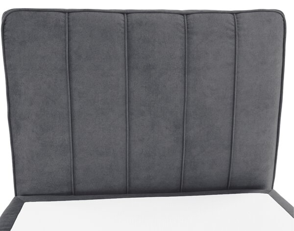 KONDELA Boxspringová posteľ, jednolôžko, sivá, 90x200, ľavá, AMIS